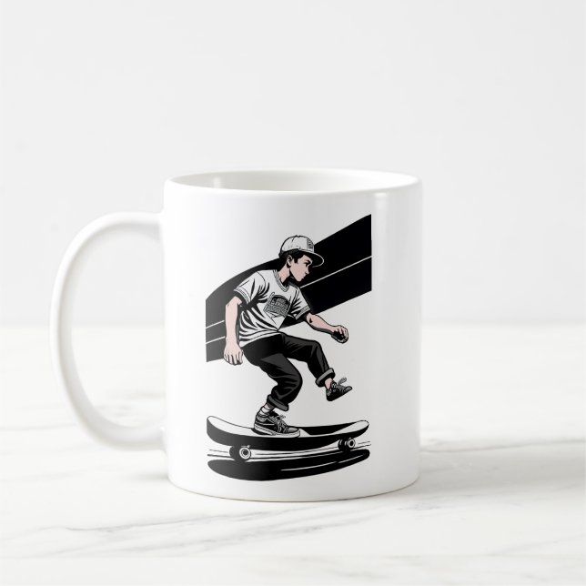 Barn Skateboarder Mugg (Vänster)