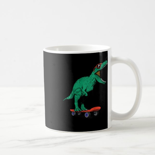Barn Skater Skateboard T-rex Dinosaur Ck Till Skol Kaffemugg (Höger)