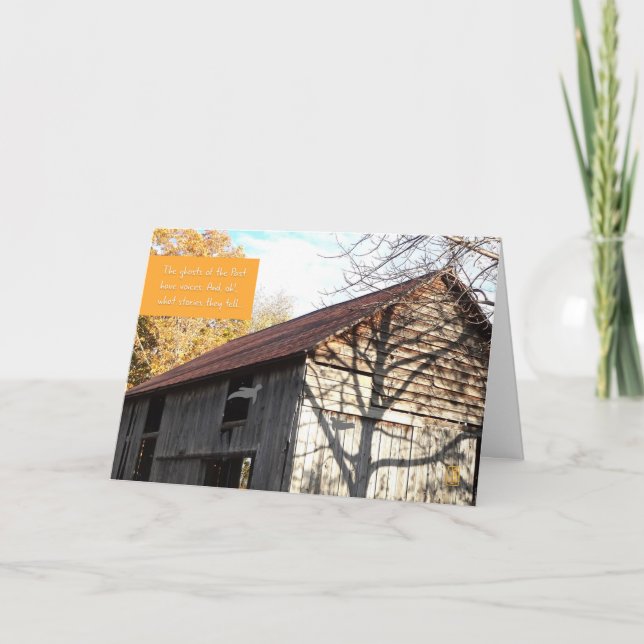 Barn, skugga i Träd, spottkort i Kväll Kort (Framsida)