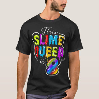Barn Slimmad drottning 8:e födelsedag Slimmad marr T Shirt