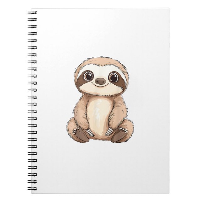 Barn Sloth T-Shirt_1 Anteckningsbok (Framsidan)