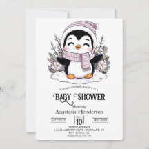 Barn Snö Penguin Baby Shower