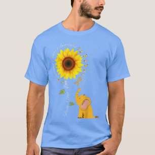 Barn Solros med söt elefantcancer i barndomen T Shirt