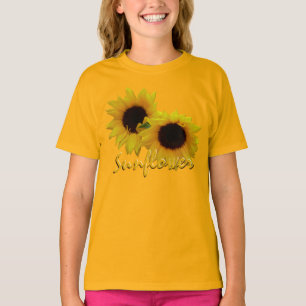 Barn Solros T-shirt Flickor Solros T-shirt