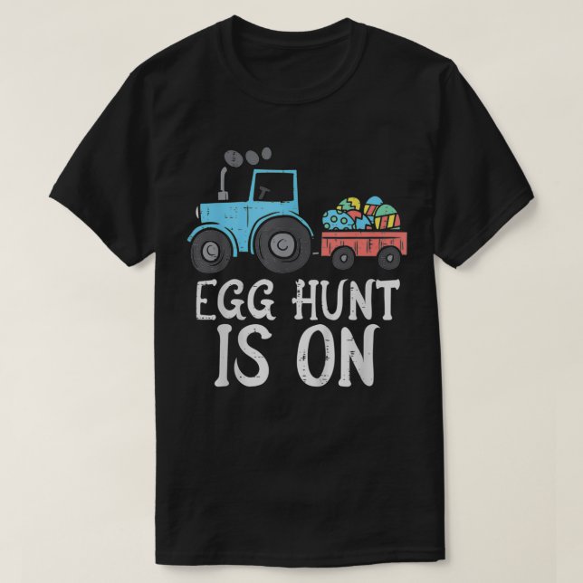 Barn som äger Hunt är på Påskägget Cute Boys T Shirt (Design framsida)