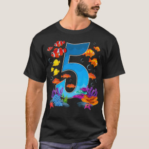 Barn som är 5 år gamla under havets födelsedag t shirt