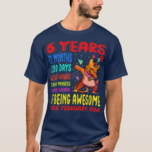 Barn som är 6 år gamla som barn i Fantastisk 6e T Shirt (Framsida)