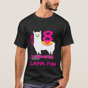 Barn som är 8 är riktigt lama kul 8-årsdag Lama T Shirt