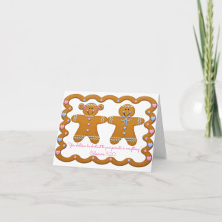 Barn som är beroende av föräldraskript~Gingerbröd Helgkort