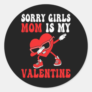 Barn som är ledsen att jag är min Valentin i Mamma Runt Klistermärke