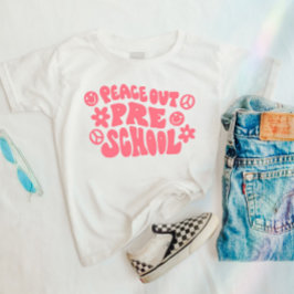 Barn som är ute ur förskolan T-shirt i Rosa