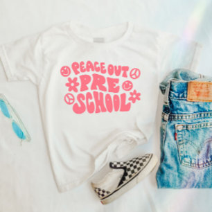 Barn som är ute ur förskolan T-shirt i Rosa