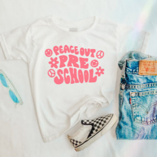 Barn som är ute ur förskolan T-shirt i Rosa