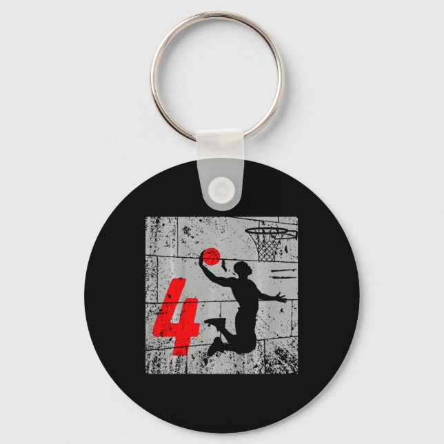 Barn som är utstressade 4 år gammal 4:e bysketbyll nyckelring (Framsida)