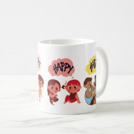 Barn som äter: "Cherishing Food and Bonding" Kaffemugg