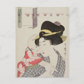 Barn som bär mor (Utamaro) Vykort