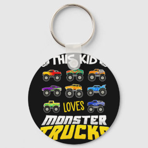 Barn som bär på Kid Kärlek Monster Lastbilar Boys Nyckelring