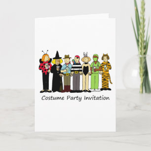 Barn som bjudits in till Costume Party-gruppen i F Inbjudan