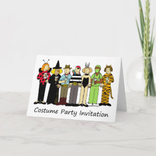Barn som bjudits in till Costume Party-gruppen i F Inbjudan