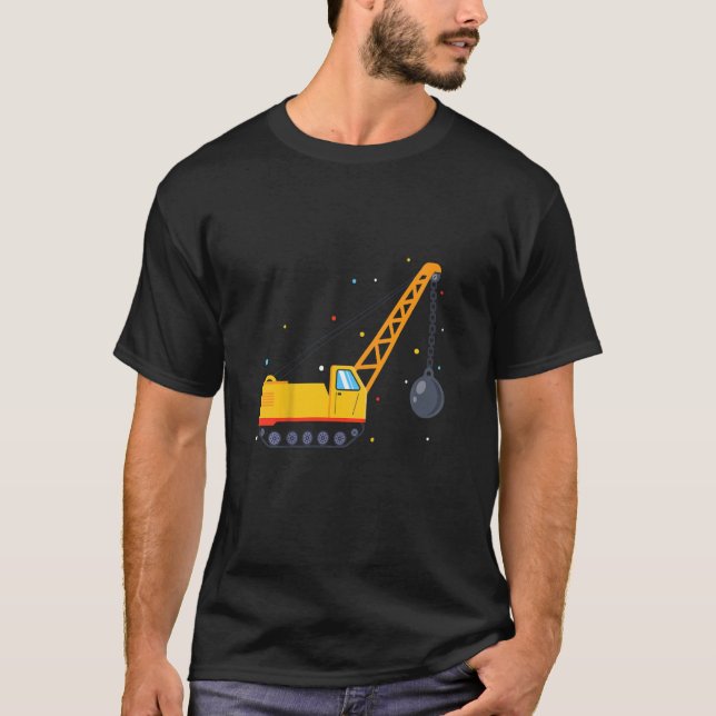 Barn som bryter ut Boll-grävare för byggnadsarbete T Shirt (Framsida)