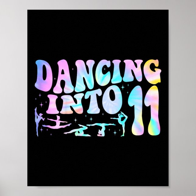 Barn som dansar till elva år gammal elfte födelsed poster (Framsidan)
