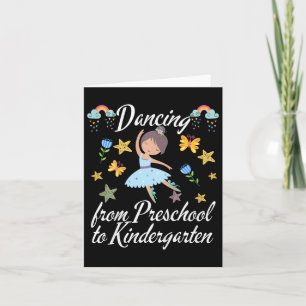 Barn som dansar till Kindergarten Ballerina Presch Kort