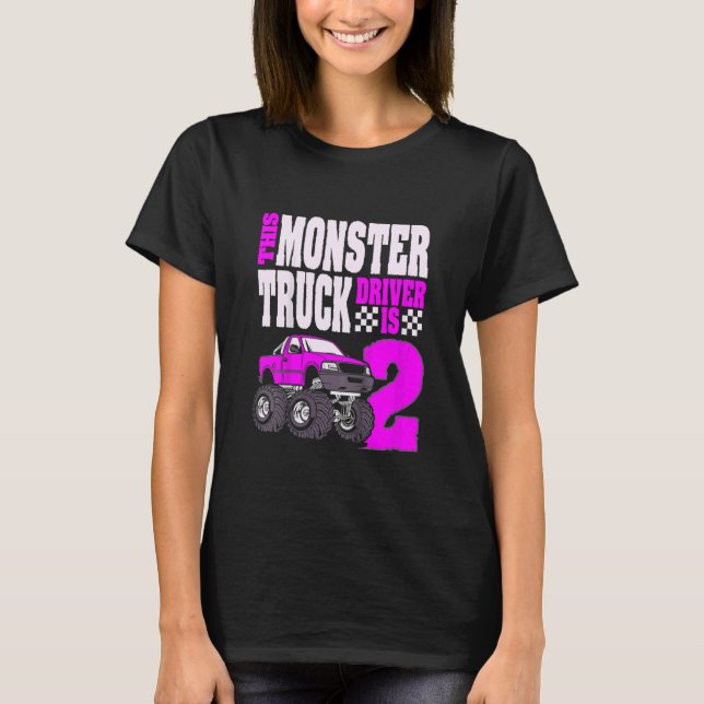 Barn som den här monsterdrivrutinen i Lastbil är 2 T Shirt (Framsida)