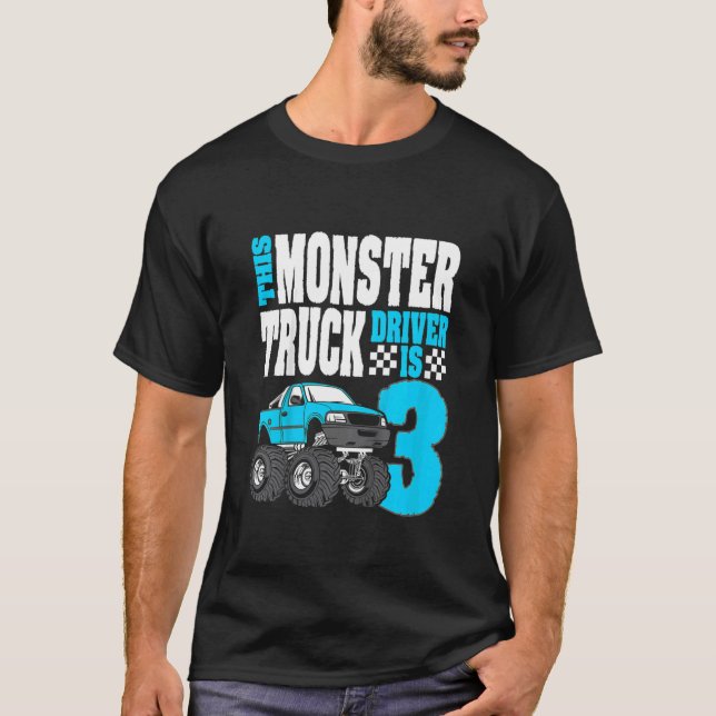 Barn som den här monsterdrivrutinen i Lastbil är 3 T Shirt (Framsida)