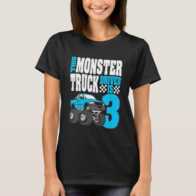 Barn som den här monsterdrivrutinen Lastbil är 3 p T Shirt (Framsida)