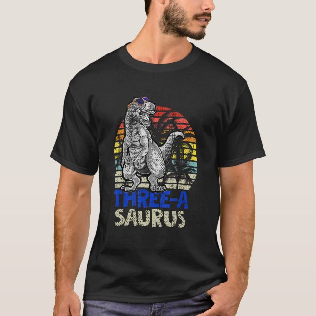 Barn som dosinosaur 3:e födelsedagen 3-åring t shirt (Framsida)