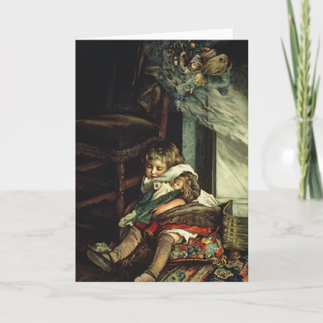 Barn som drömmer om leksak helgkort (Framsida)