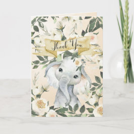 Barn som duschar av elefant i blommigten tack vare