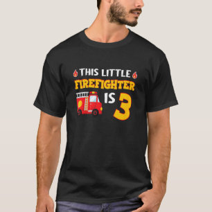 Barn som eldar Lastbil 3 år gammal liten brandman T Shirt