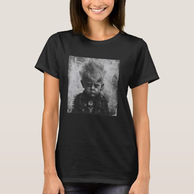 Barn som en punker, ett upproriskt barn t shirt (Framsida)
