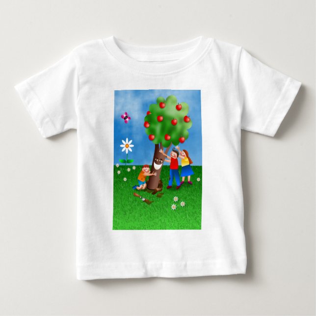 Barn som firar Tu B'Shevat som planterar träd T Shirt (Framsida)