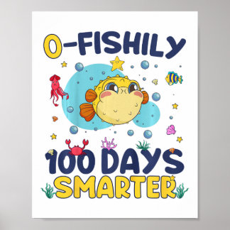 Barn som fiskar 100 dagar Smartare 100 dagar i sko Poster