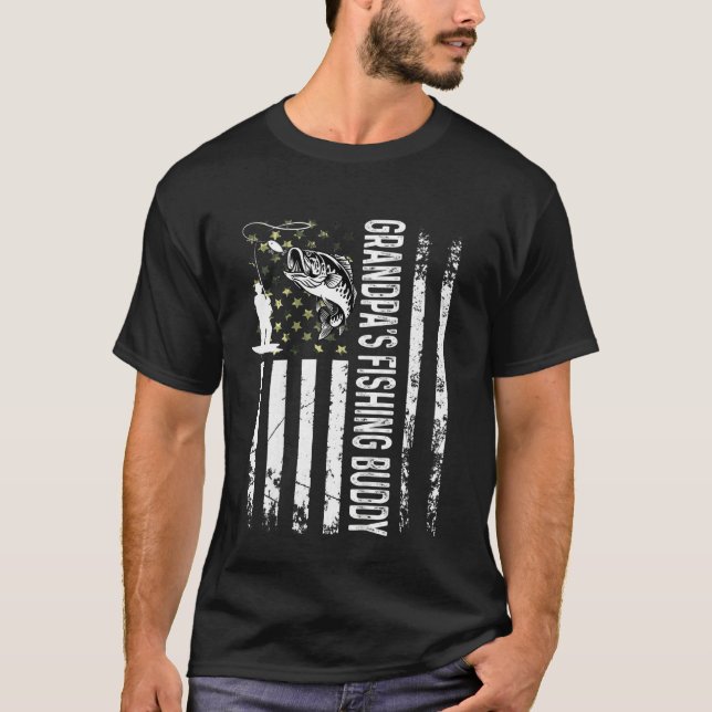 Barn som fiskar farfars fiske Buddy Young Fisher T Shirt (Framsida)