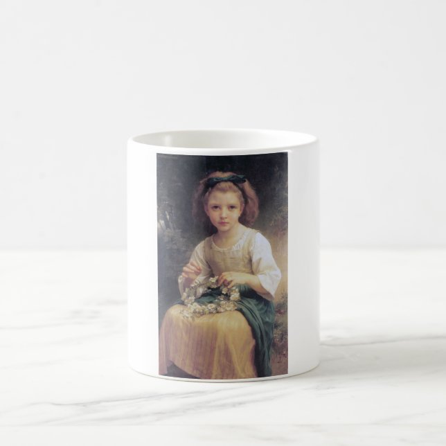 Barn som flätar en krona, Bouguereau Kaffemugg (Center)