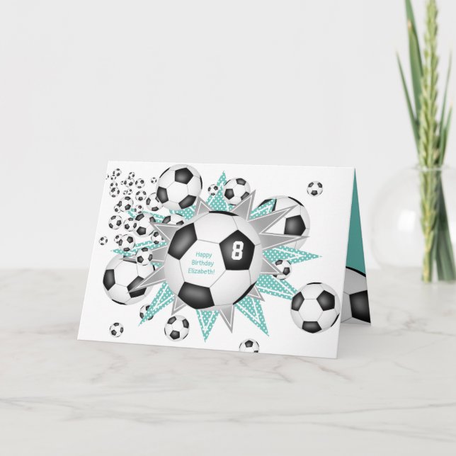 Barn som födelsedag fotbollsblowout kort (Framsida)