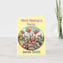 Barn som gillar deras kakor, sodas och ballonger meddelande