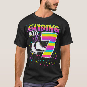 Barn som glider in i 7 år Låt oss Skate I är 7 Ice T Shirt