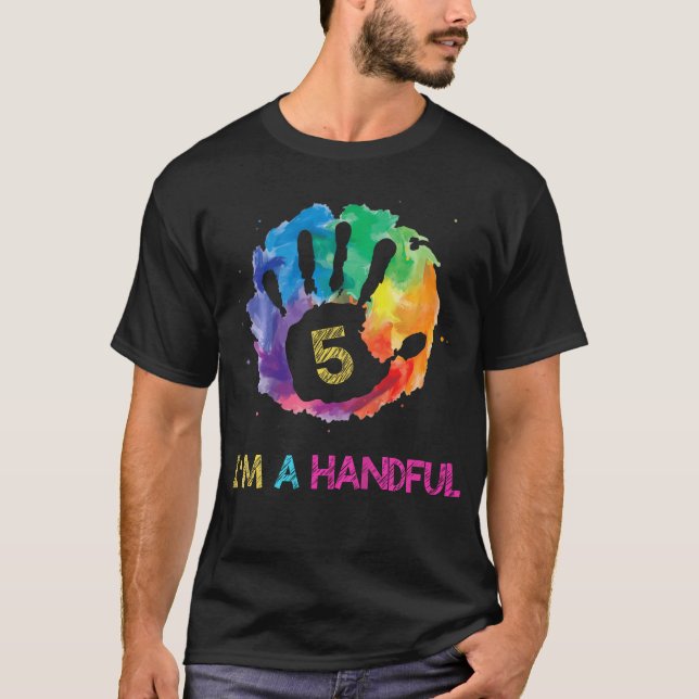 Barn som jag är en handfull femårig gåvknut 5T T Shirt (Framsida)