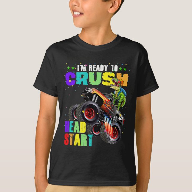 Barn som jag är Redo att krossa huvudet Dinosaur M T Shirt (Framsida)