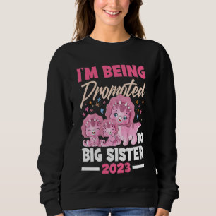 Barn som jag blir befordrad till Big Sister Dinosa T Shirt