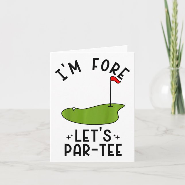 Barn som jag Låt oss Par Funny Golf Party Birth Kort (Framsida)