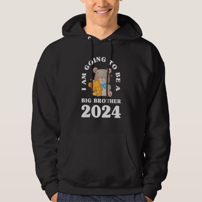 Barn som jag ska bli en storebror 2024 år framåt hoodie (Framsida)