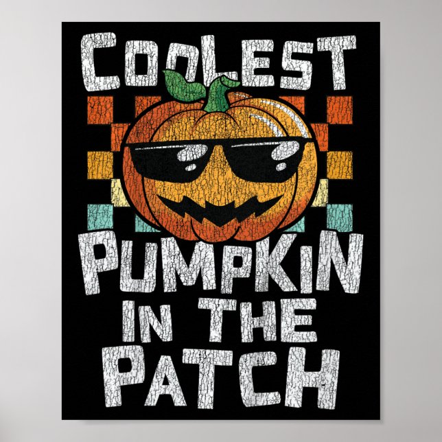 Barn som kolast i Pumpkin i Patch Småbarn Boys Hal Poster (Framsidan)