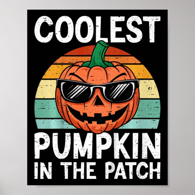 Barn som kolast i Pumpkin i Patch Småbarn Boys Hal Poster (Framsidan)