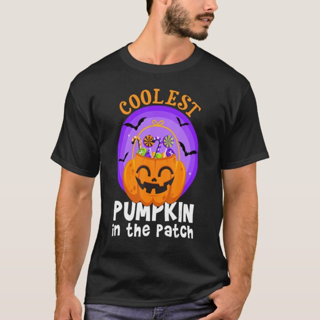 Barn som kolast i Pumpkin i Patch Småbarn Boys Hal T Shirt (Framsida)