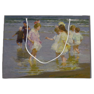 Barn som kör på stranden (av E.H. Potthast)